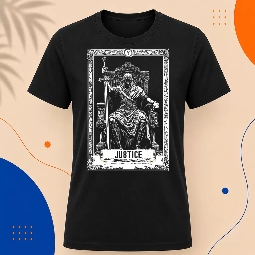 Pánské tričko - Justice - Spravedlnost - Tarot - Velká Arkána